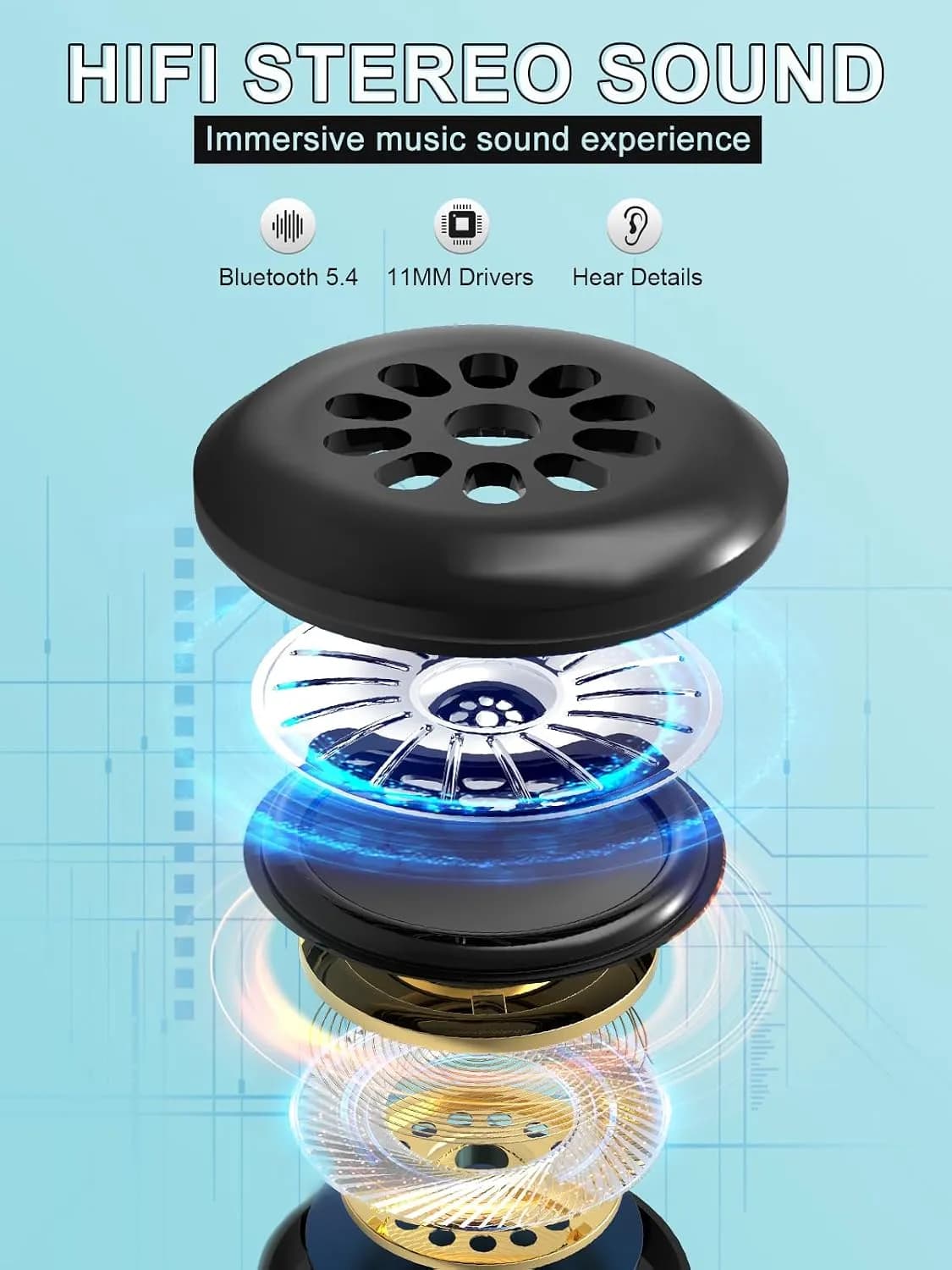 ماسک خواب بلوتوثی سه‌بعدی LC-dolida مدل Black 3D با هدفون استریو داخلی برند LC-dolida — تصویر ۷