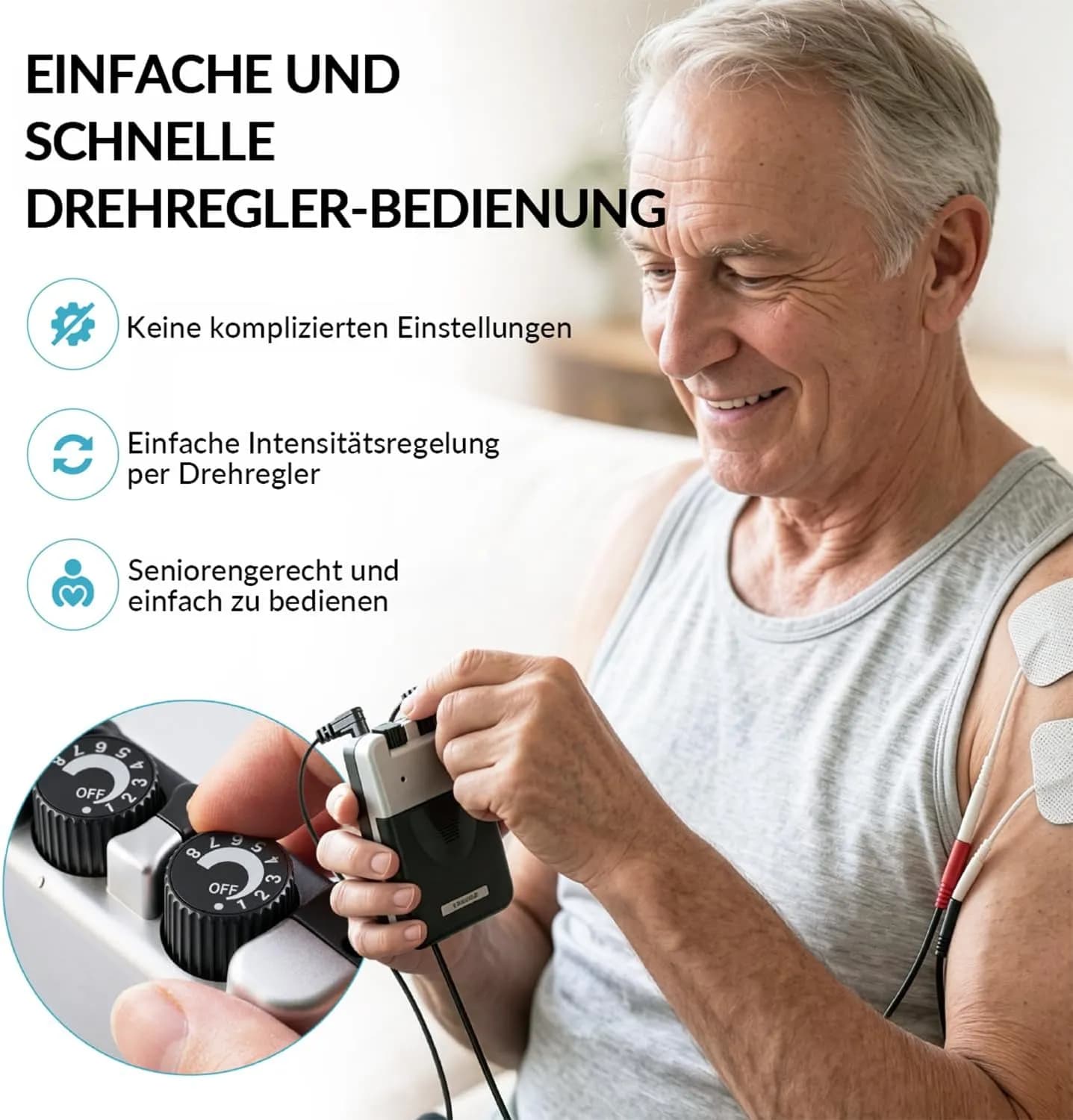 دستگاه تنس ضددرد مدفیت دو کاناله برند Med-Fit مدل Med-Fit 1 — تصویر ۳