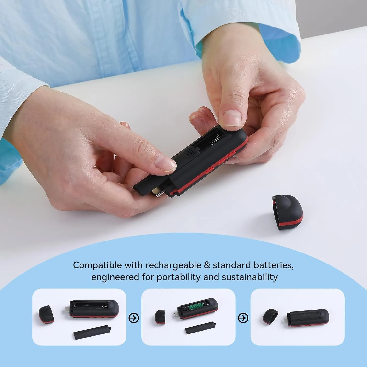 پخش‌کننده موسیقی با حافظه ۶۴ گیگابایت، درگاه USB و Type-C، رادیو FM و ضبط صدا برند AGPTEK مدل A55PL — تصویر ۶