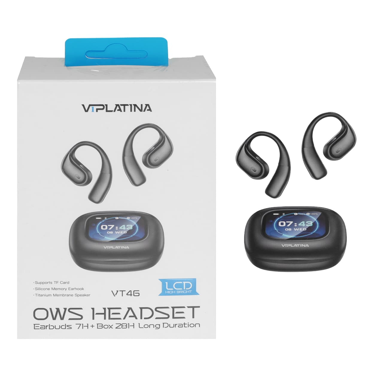 ایرفون بی سیم VIPLATINA مدل VT46 – مشکی (گارانتی 12 ماه تعویض نیکان همراه)