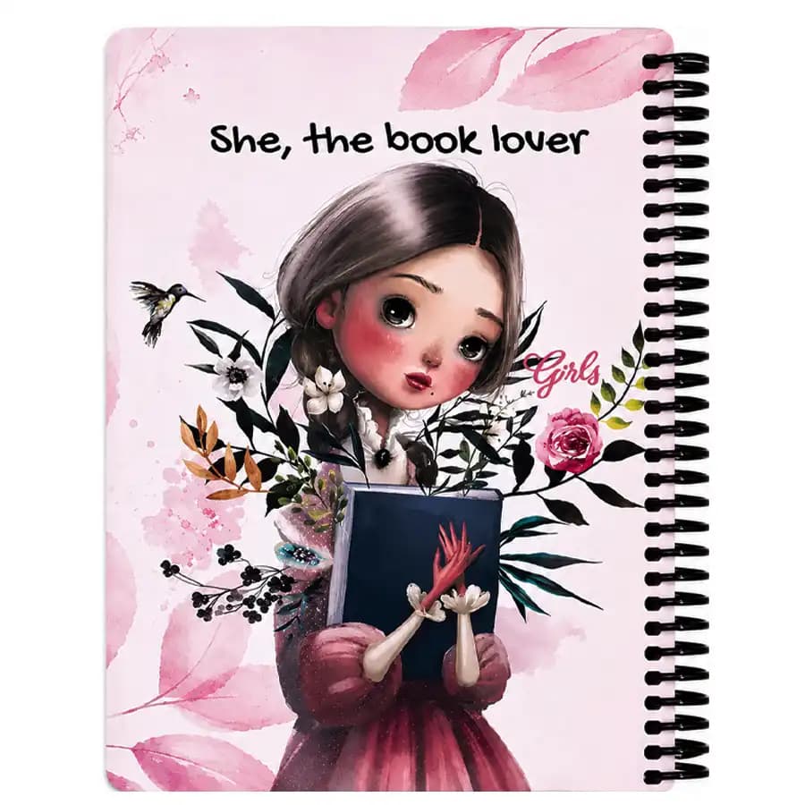 دفتر خط دار 100 برگ دات نوت مدل بوک لاور (book lover)