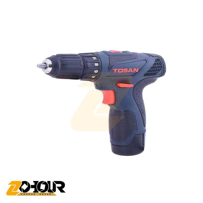 دریل پیچ گوشتی شارژی 12 ولت (تک باتری) توسن پلاس مدل Tosan plus 9012 SC