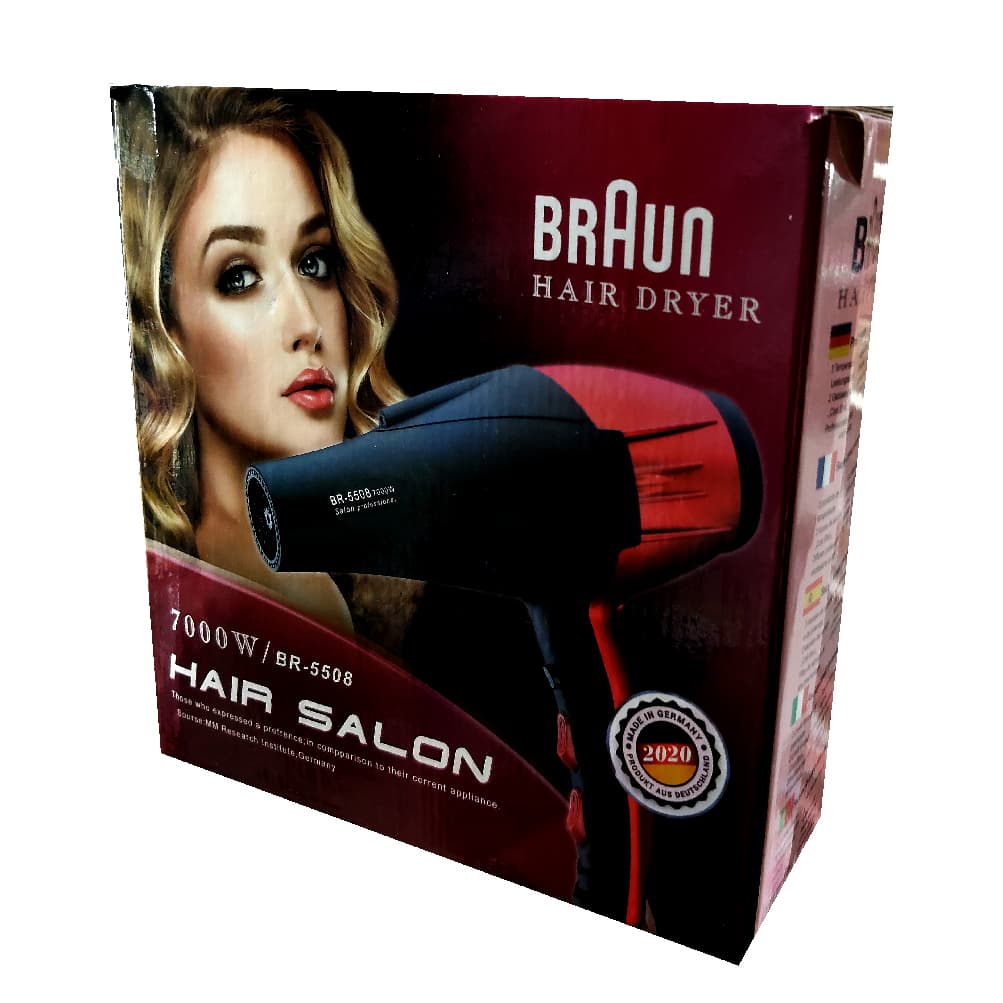 سشوار حرفه ای براون Braun مدل BR-5508 قدرت 7000 وات — تصویر ۲
