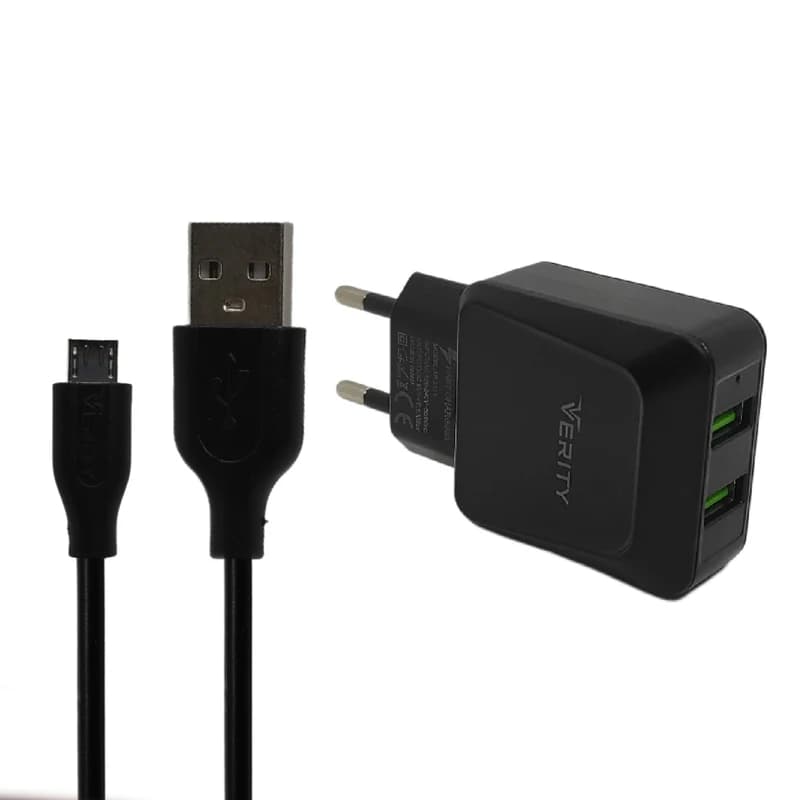 شارژر دیواری وریتی مدل AP-2121 به همراه کابل microUSB – توان ۱۰.۵ وات — تصویر ۵