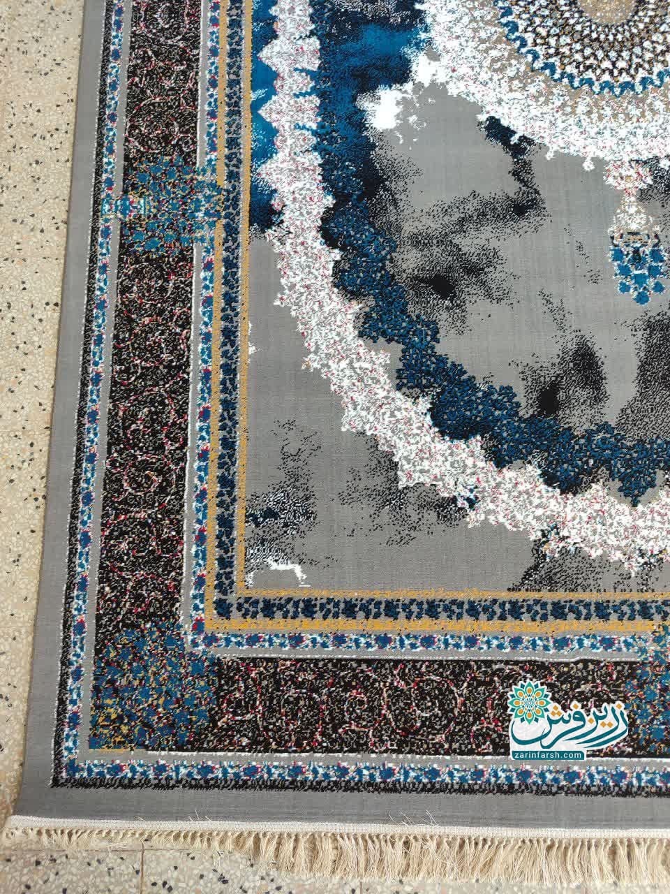 فرش ماشینی 500 شانه طرح ویکتوریا رنگ فیلی — تصویر ۳