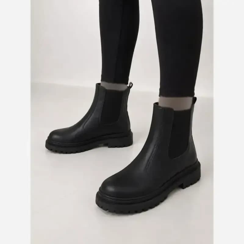 بوت بغل کش جدید دو رنگ مشکی و قهوه ای سایز 37 تا 40 — تصویر ۲