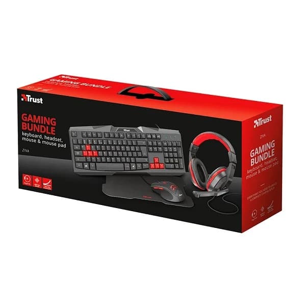 ست گیمینگ(باندل) trust تراست مدل BUNDLE ZIVA 4 IN 1