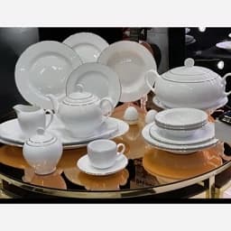سرویس چینی 76 زرین لب نقره ای یاسمن چینی زرین — تصویر ۲