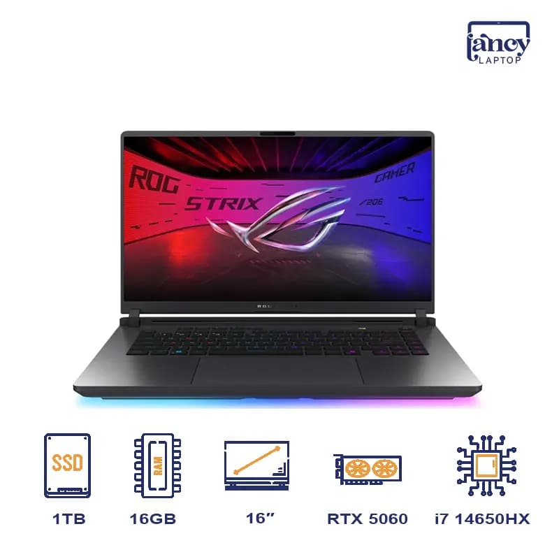 لپ تاپ استوک 16 اینچی ایسوس ROG G615JMR Core i7-14650HX 16GB DDR5 1TB NVMe SSD NVIDIA GeForce RTX 5060 8GB GDDR7 2K