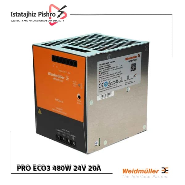 منبع تغذیه تابلو برق وایدمولر PRO ECO3 480W 24V 20A