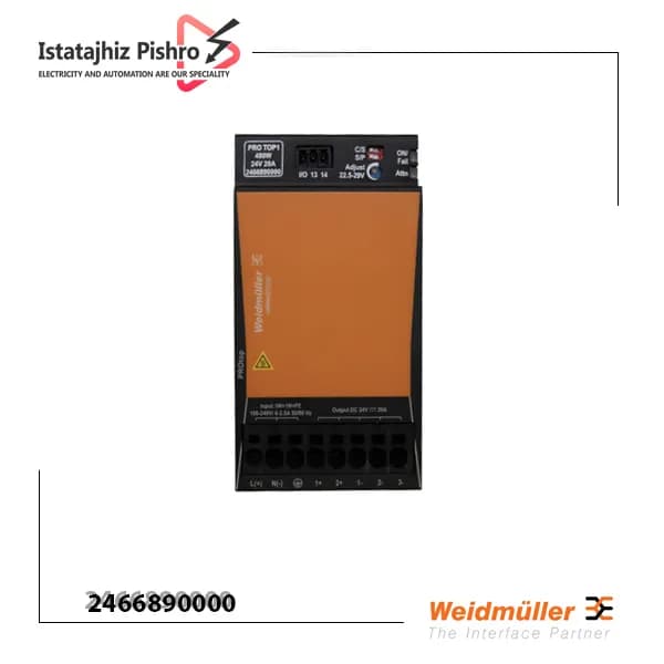 منبع تغذیه ریلی وایدمولر PRO TOP1 480W 24V 20A — تصویر ۲