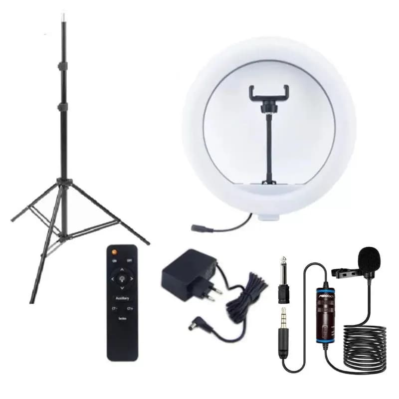 رینگ لایت ZD666 RING LIGHT + پایه نور 803 + میکروفن M1