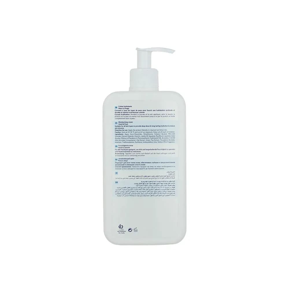 کرم پمپی مرطوب کننده و نرم کننده دست و صورت هیدرودرم مدل Aqua Mist حجم 500 میلی لیتر — تصویر ۲