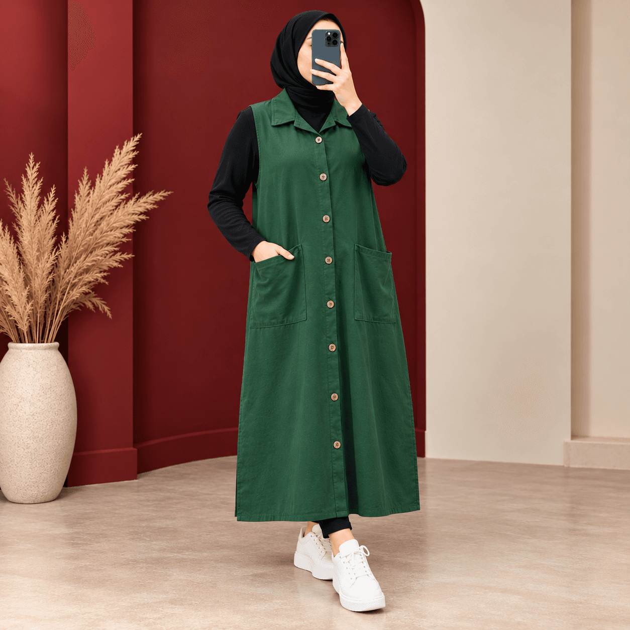 سارافون بلند نخ لینن مدل آریانا | کد 6069