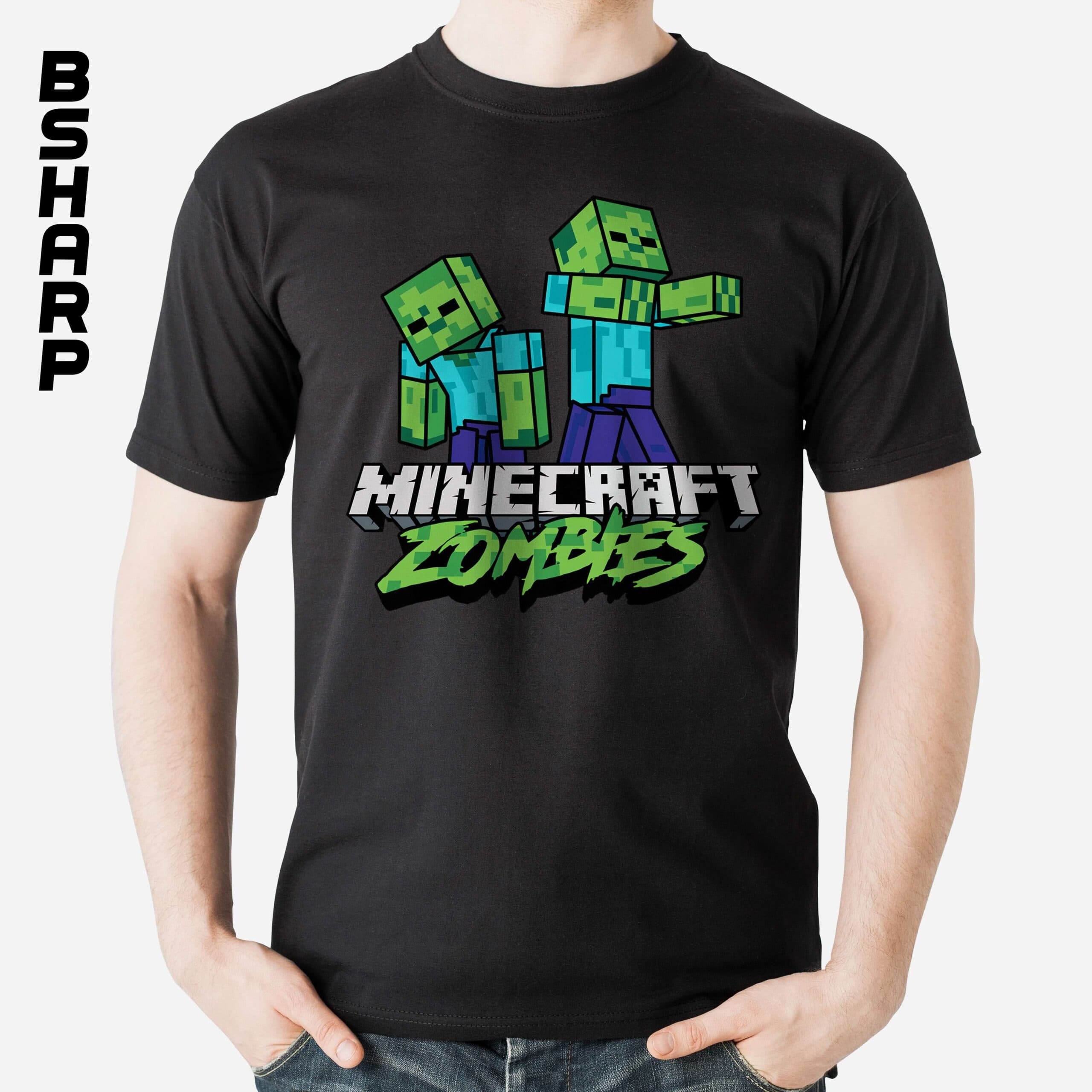 تیشرت Minecraft طرح Zombies