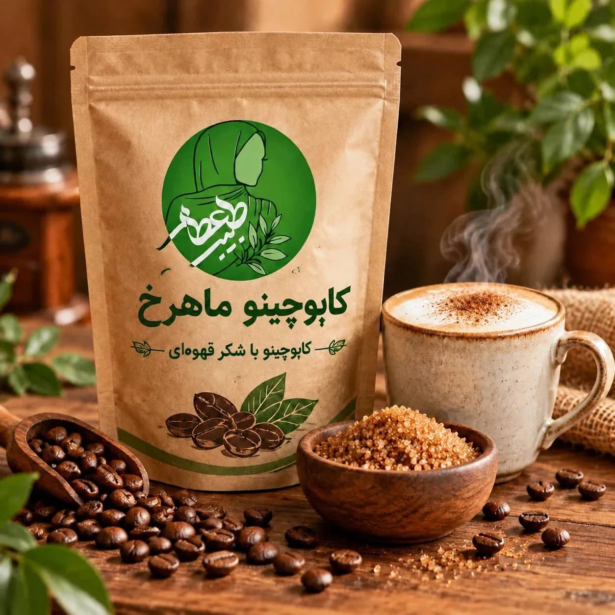 کاپوچینو با شکر قهوهای ۲۵۰ گرمی