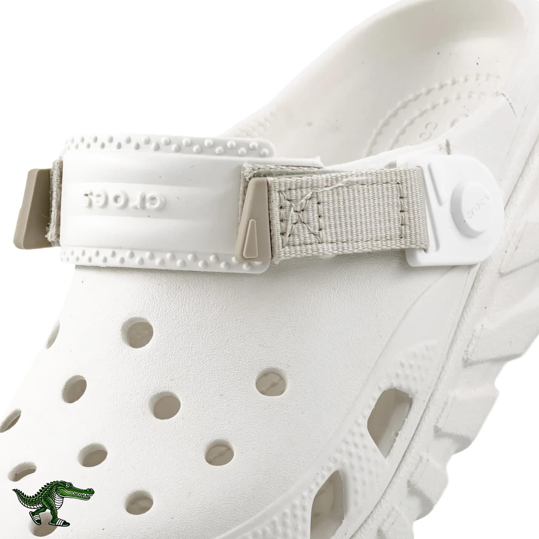 کراکس دوئت مکس سفید شیری با بند خاکی | Crocs Duet Max — تصویر ۵