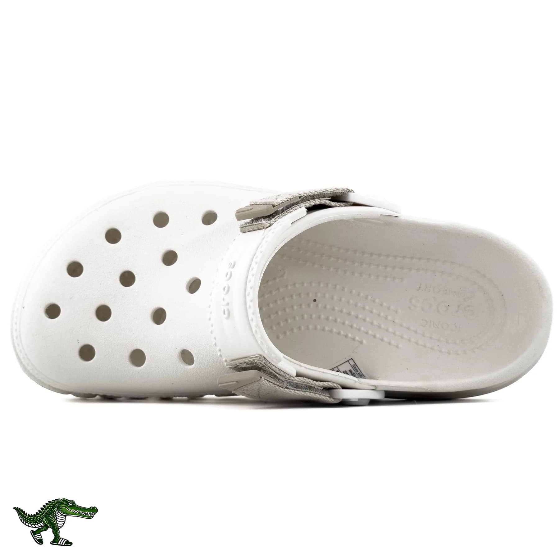 کراکس دوئت مکس سفید شیری با بند خاکی | Crocs Duet Max — تصویر ۳