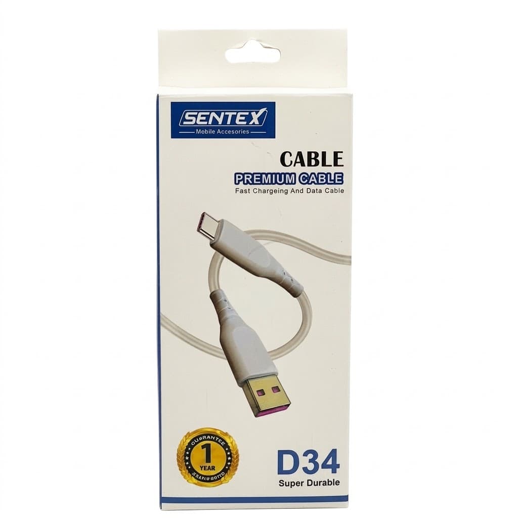 کابل تبدیل USB به لایتنینگ سنتکس مدل D34 طول ۱ متر — تصویر ۴