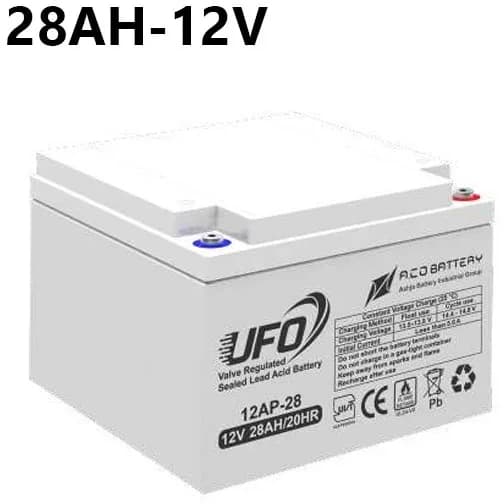 باتری سرب اسیدی ضد اشتعال UFO 28 A .12 V
