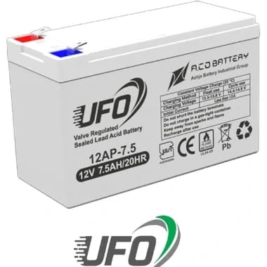 باتری سرب اسیدی ضد اشتعال UFO 7.5 آمپر 12 ولت
