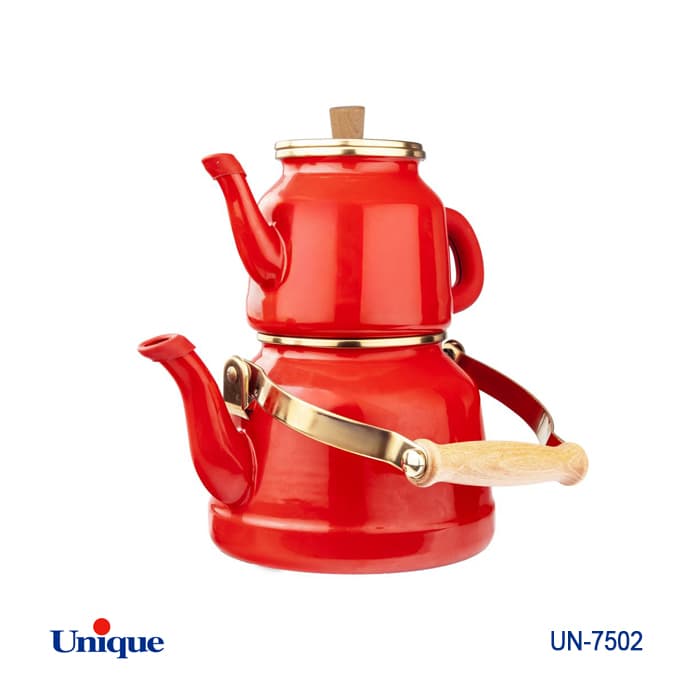 کتری و قوری لعابی 2/5لیتر UNIQUE UN-7502 — تصویر ۵
