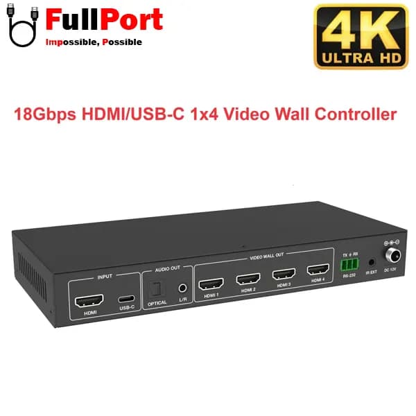 سوئیچ ویدئو وال HDMI 1*4 فرانت مدل FN-W214C — تصویر ۳
