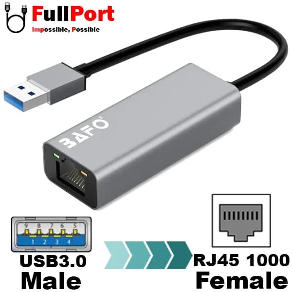 مبدل USB3.0 به RJ45 1000Mbps بافو مدل BF-330 — تصویر ۲