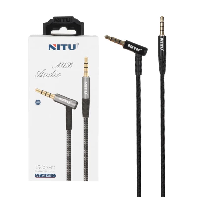 کابل Nitu Aux مدل NT-AUX012 – مشکی (گارانتی 12 ماه تعویض نیکان همراه)