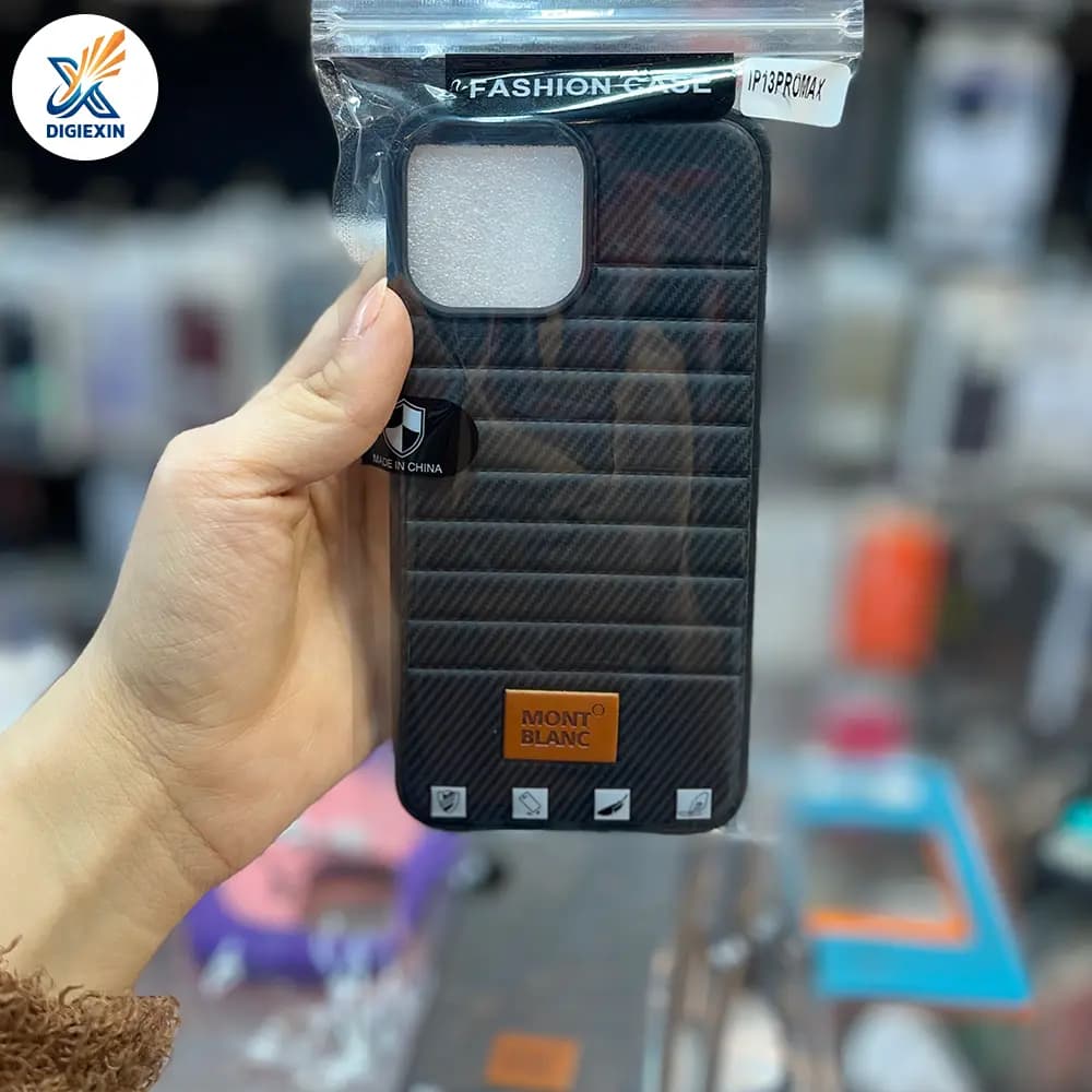 کاور چرمی طرح Mont Blanc مناسب برای آیفون 13 پرومکس — تصویر ۲