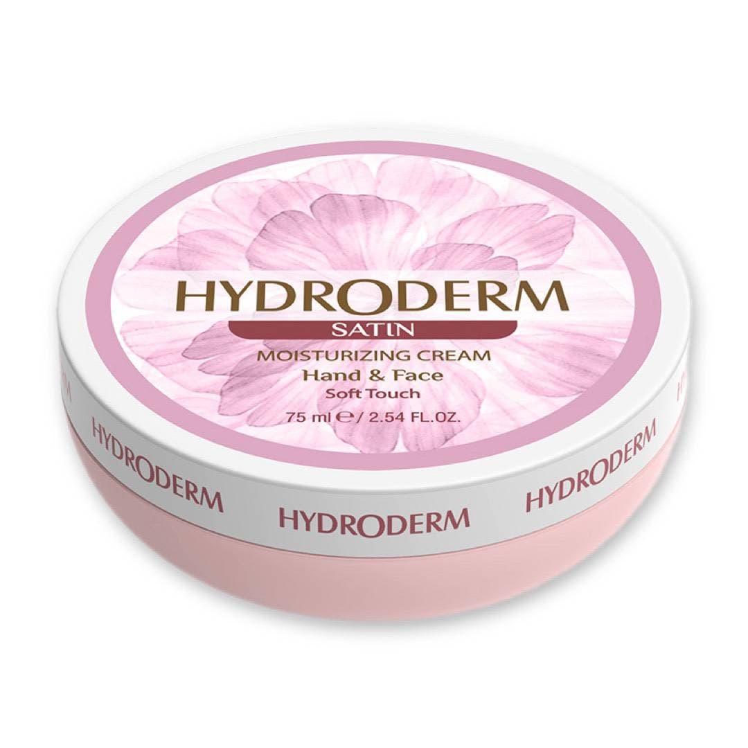 کرم کاسه ای مرطوب و نرم کننده دست و صورت ساتین هیدرودرم HYDRODERM مدل Satin حجم 75 میل