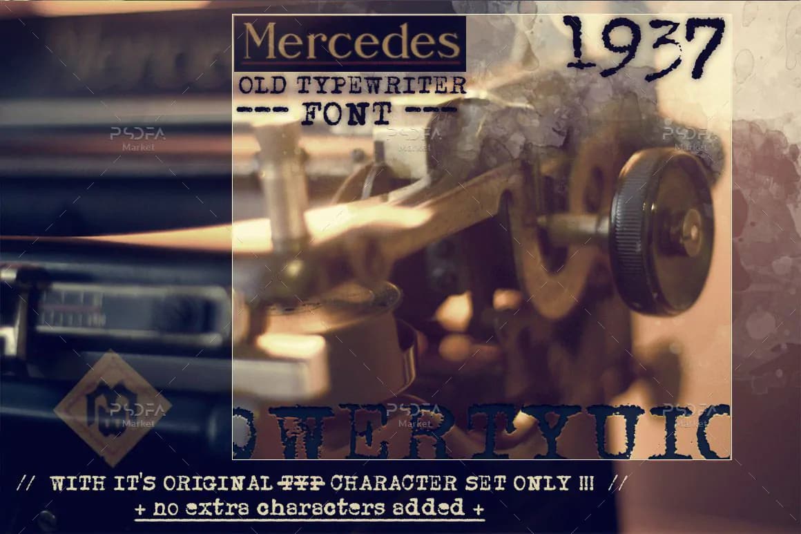 فونت ماشین تحریر قدیمی Mercedes1937 — تصویر ۲