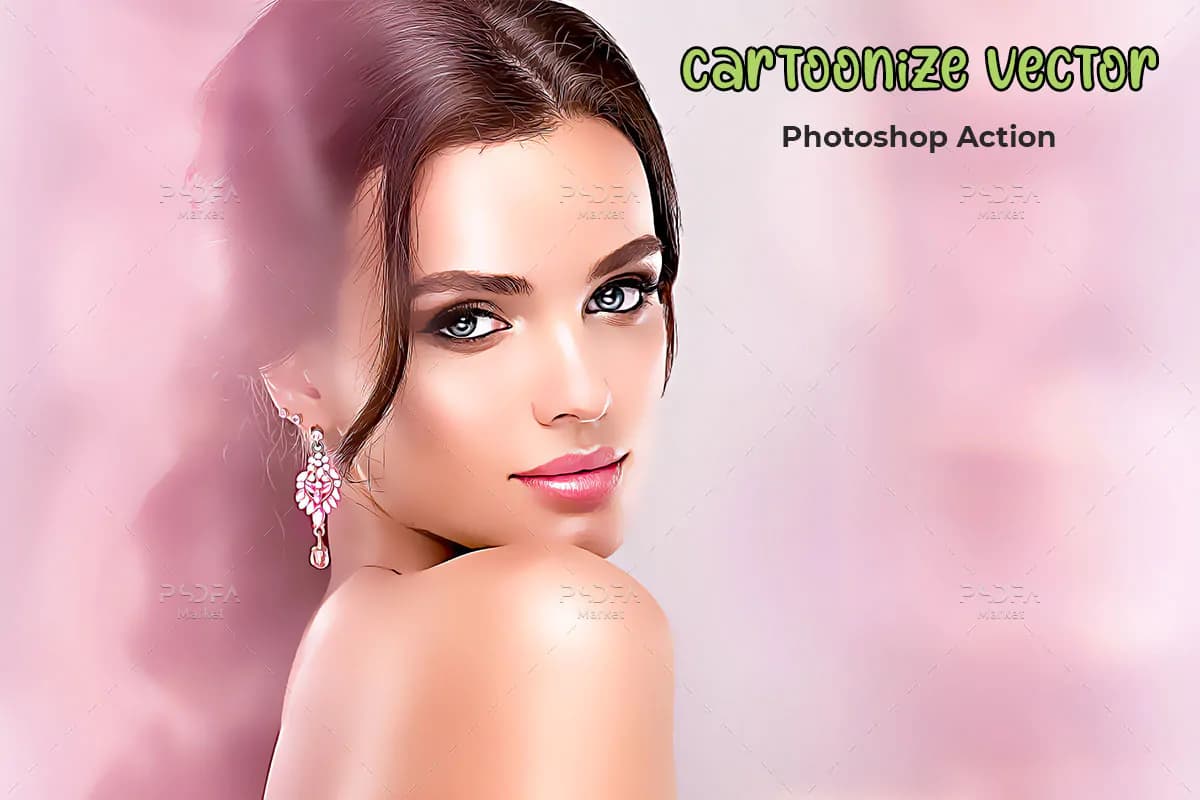 اکشن فتوشاپ افکت وکتوری کارتونی