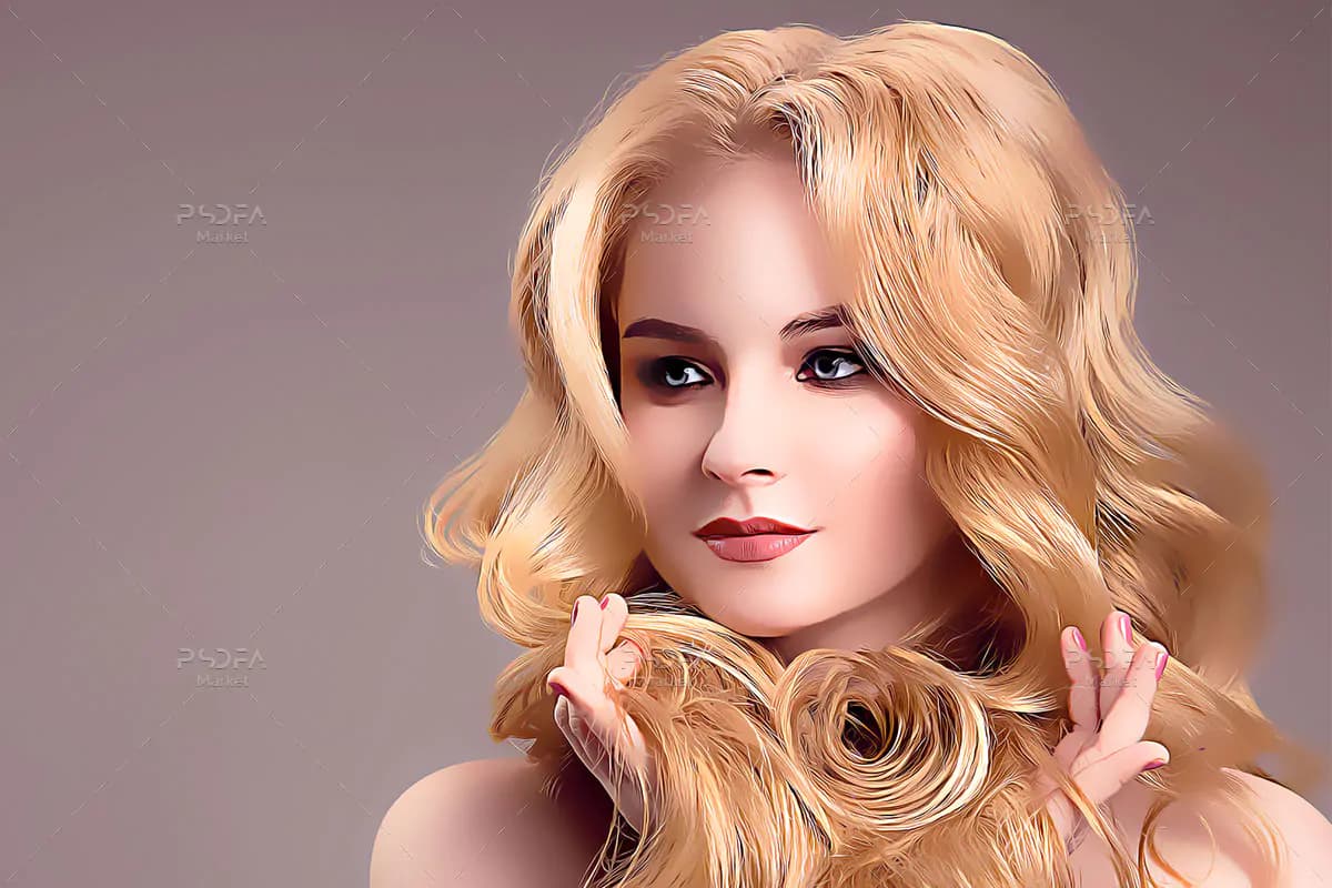 اکشن فتوشاپ افکت وکتوری کارتونی — تصویر ۲