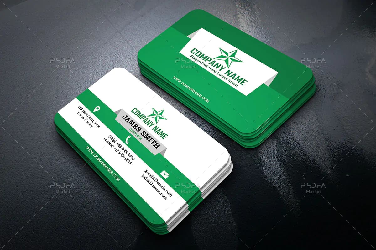 طرح لایه باز کارت ویزیت با رنگبندی متنوع — تصویر ۲