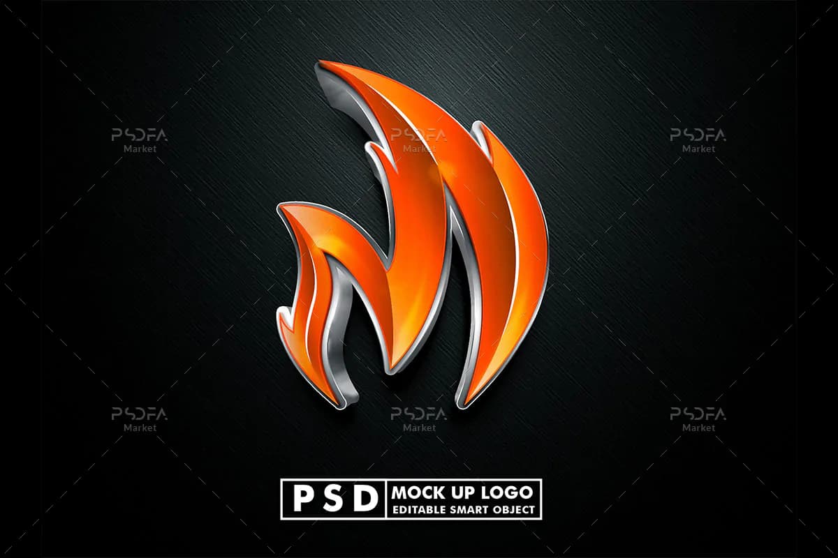 6 موکاپ لوگو سه بعدی (3D) — تصویر ۵