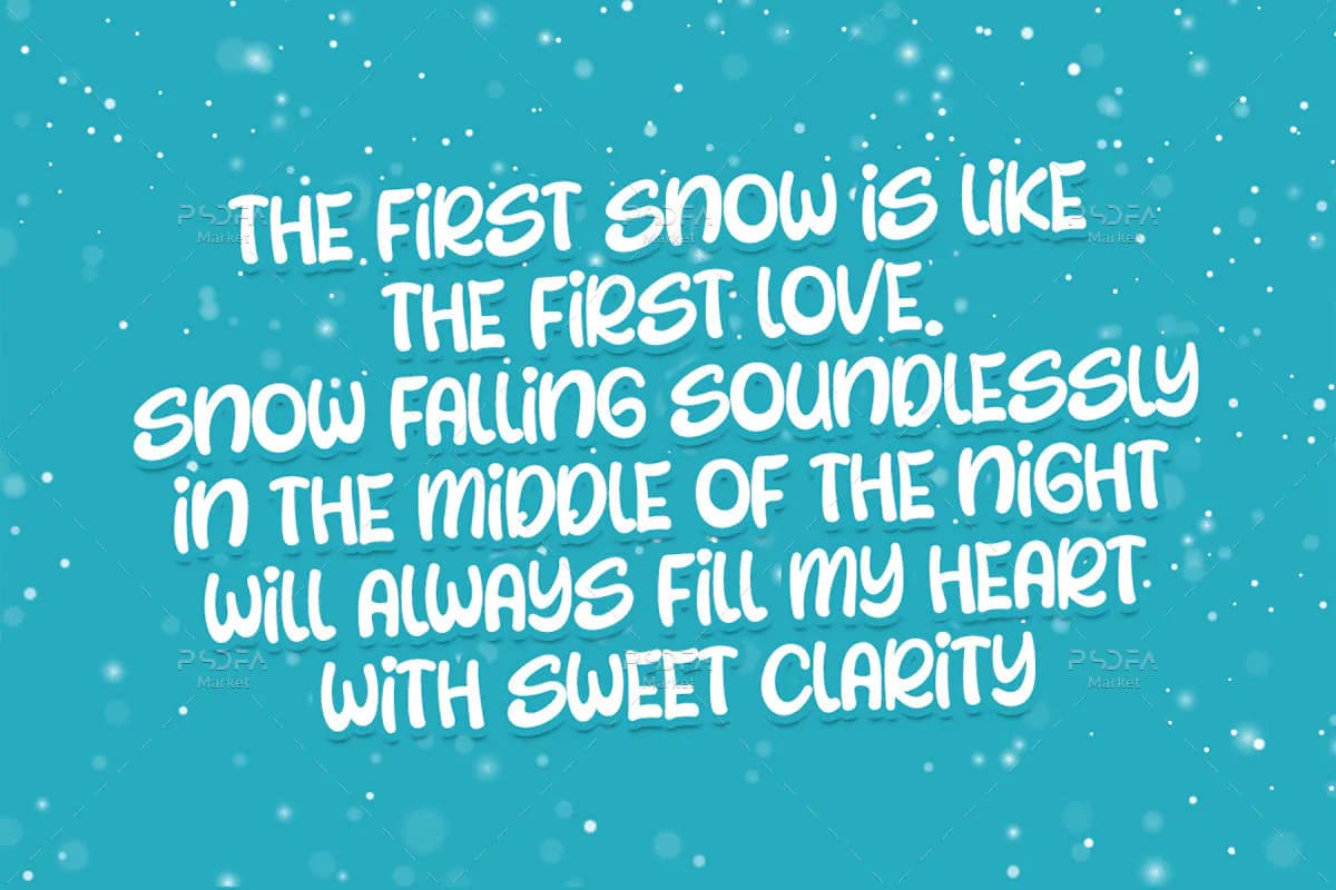 فونت جذاب برفی Snowy Miracle — تصویر ۲