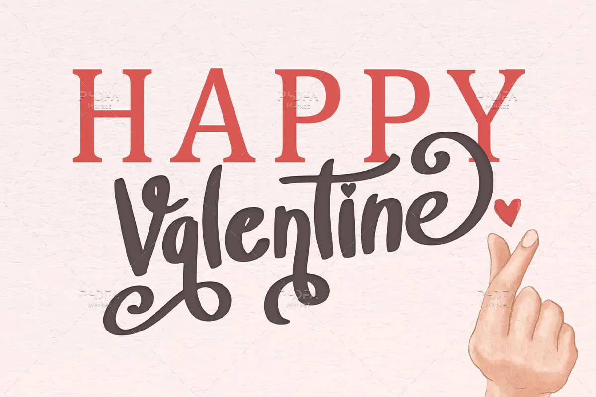 فونت دستنویس رمانتیک ولنتاین Valentine Mine — تصویر ۵
