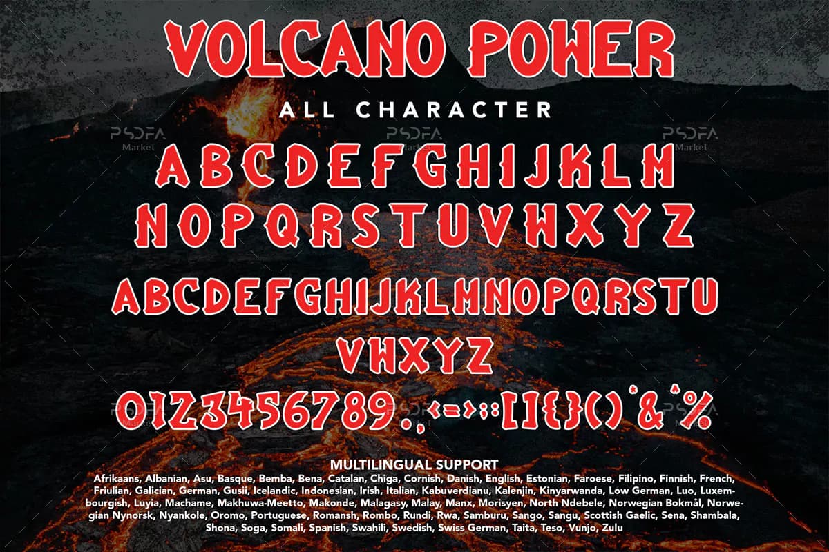 فونت کلاسیک انگلیسی Volcano Power — تصویر ۸