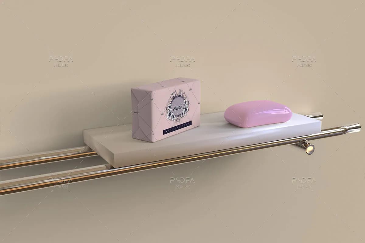 موکاپ بسته بندی صابون در نماهای مختلف — تصویر ۳