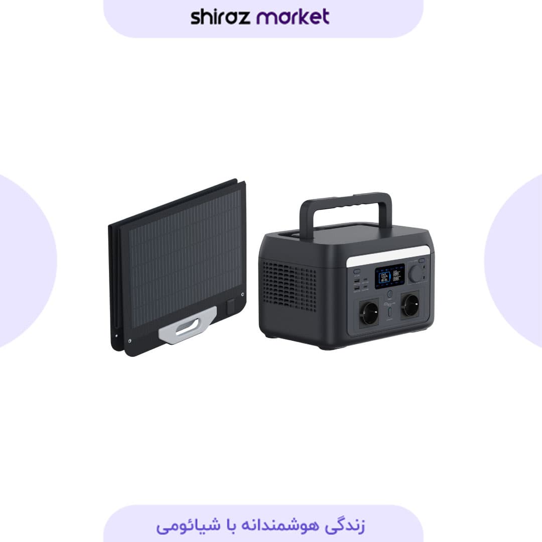 پاور استیشن 600 وات و پنل خورشیدی ۱۰۰ وات قابل حمل نیک پاور NIKPOWER مدل SR0KW6L-SG-1