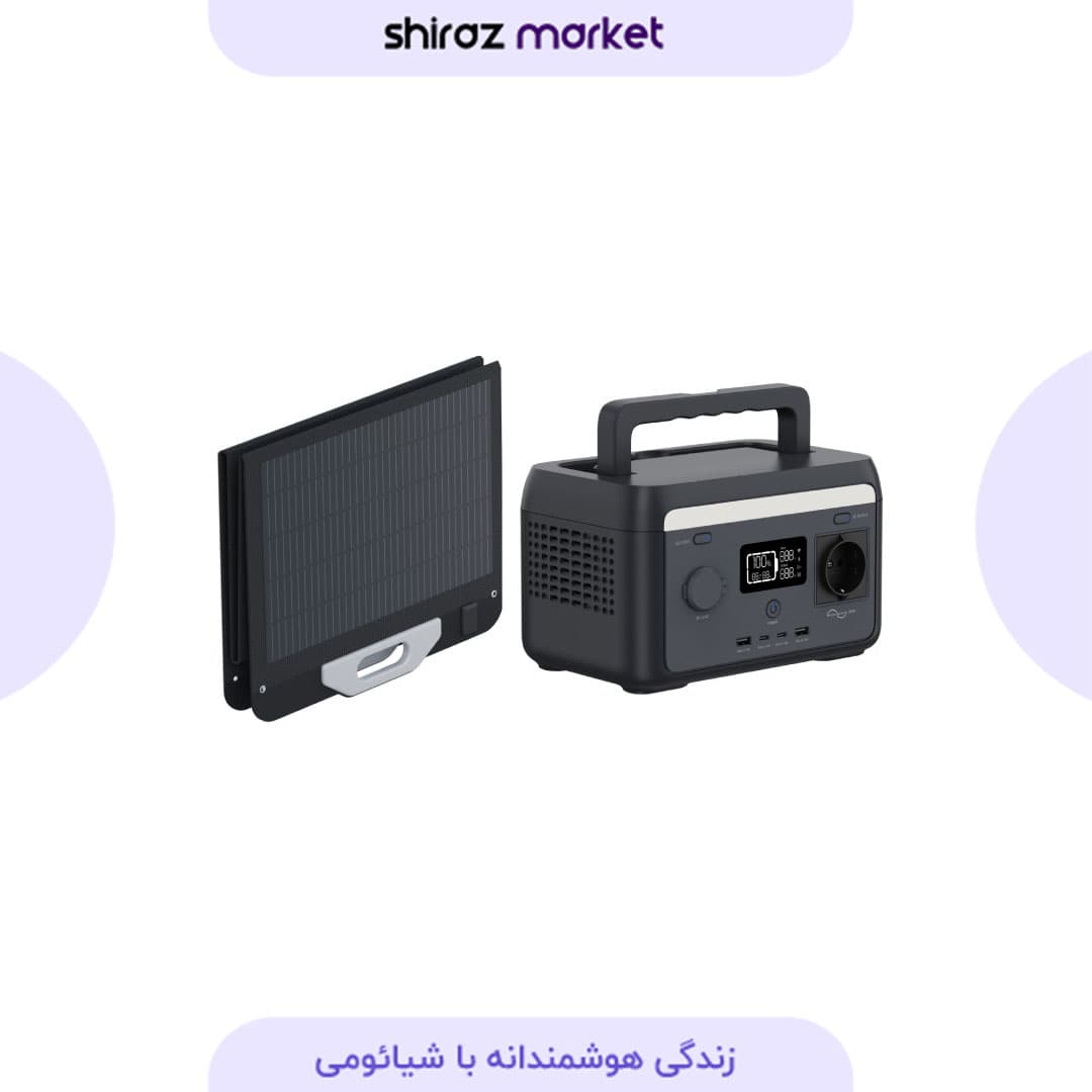 پاور استیشن 300 وات و پنل خورشیدی ۱۰۰ وات قابل حمل نیک پاور NIKPOWER مدل SR0KW3L-SG-1