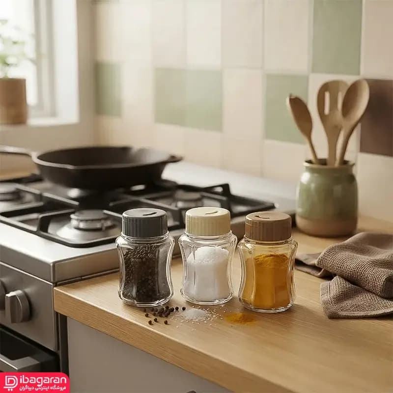 ادویه پاش شیشه‌ای مدل ونوس