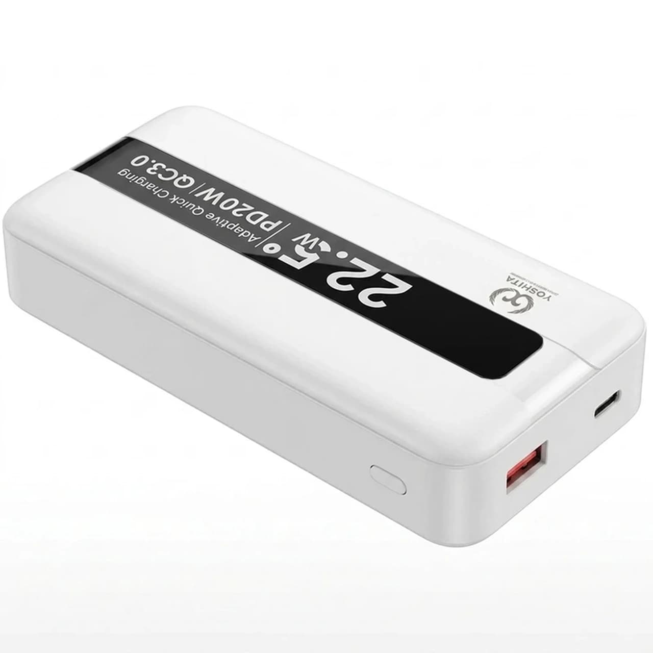 پاوربانک PD و فست شارژ Yoshita 22.5W 20000mAh مدل YP-021 – سفید – MMS (گارانتی 6 ماهه YA) — تصویر ۲