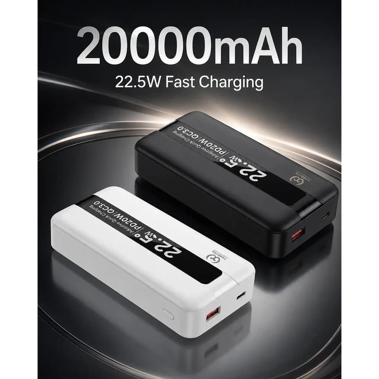 پاوربانک PD و فست شارژ Yoshita 22.5W 20000mAh مدل YP-021 – سفید – MMS (گارانتی 6 ماهه YA) — تصویر ۱۱