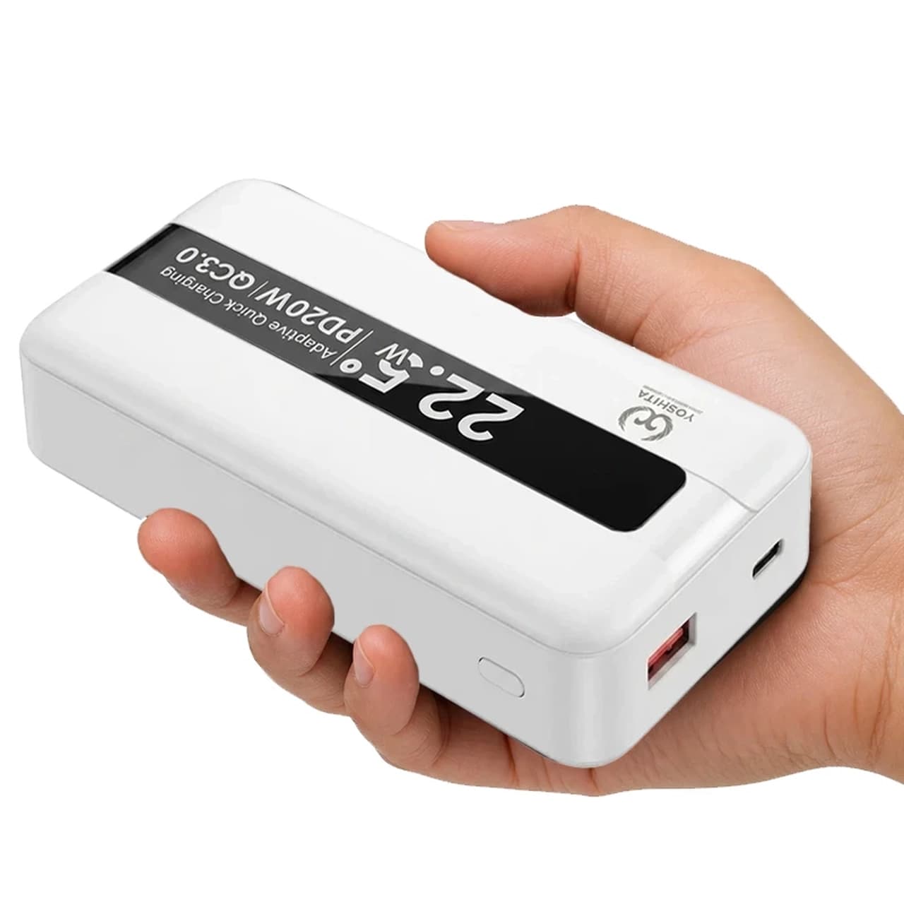 پاوربانک PD و فست شارژ Yoshita 22.5W 20000mAh مدل YP-021 – سفید – MMS (گارانتی 6 ماهه YA) — تصویر ۳