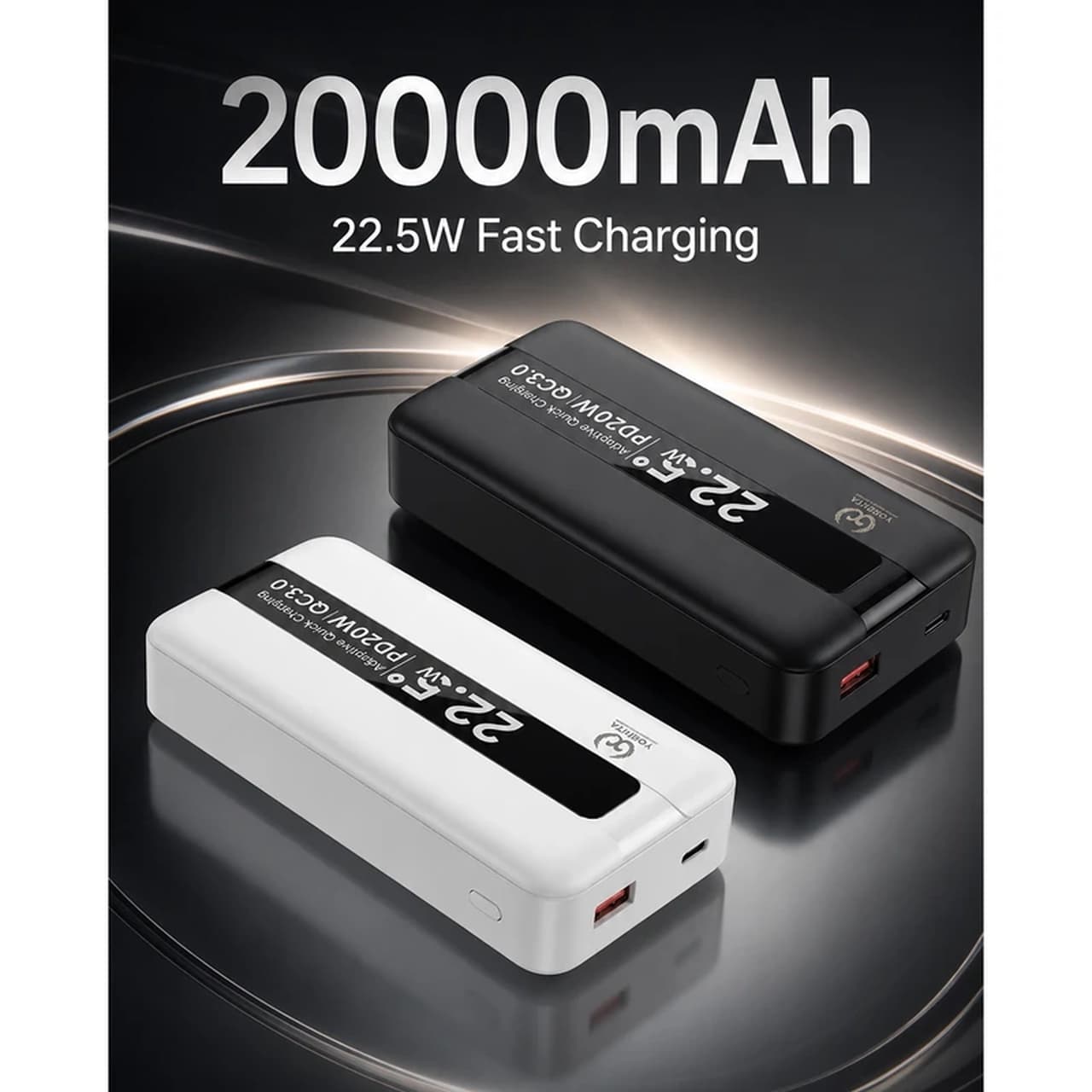 پاوربانک PD و فست شارژ Yoshita 22.5W 20000mAh مدل YP-021 – سفید – MMS (گارانتی 6 ماهه YA) — تصویر ۴