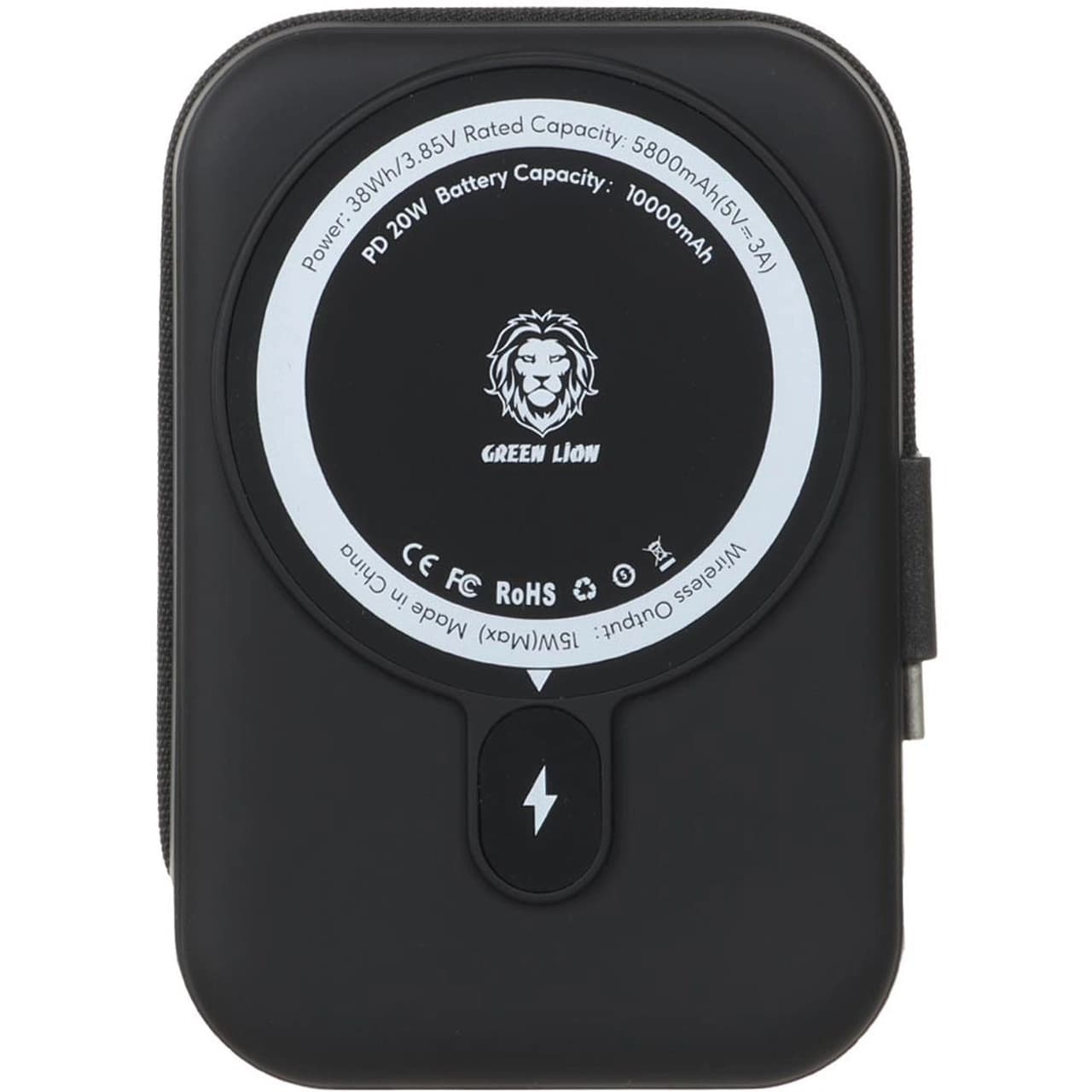 پاوربانک وایرلس PD و فست شارژ Green Lion 20W 5000mAh مدل Magno Wallet GNMGWLT5KBK – مشکی (گارانتی 6 ماهه شرکتی) — تصویر ۵