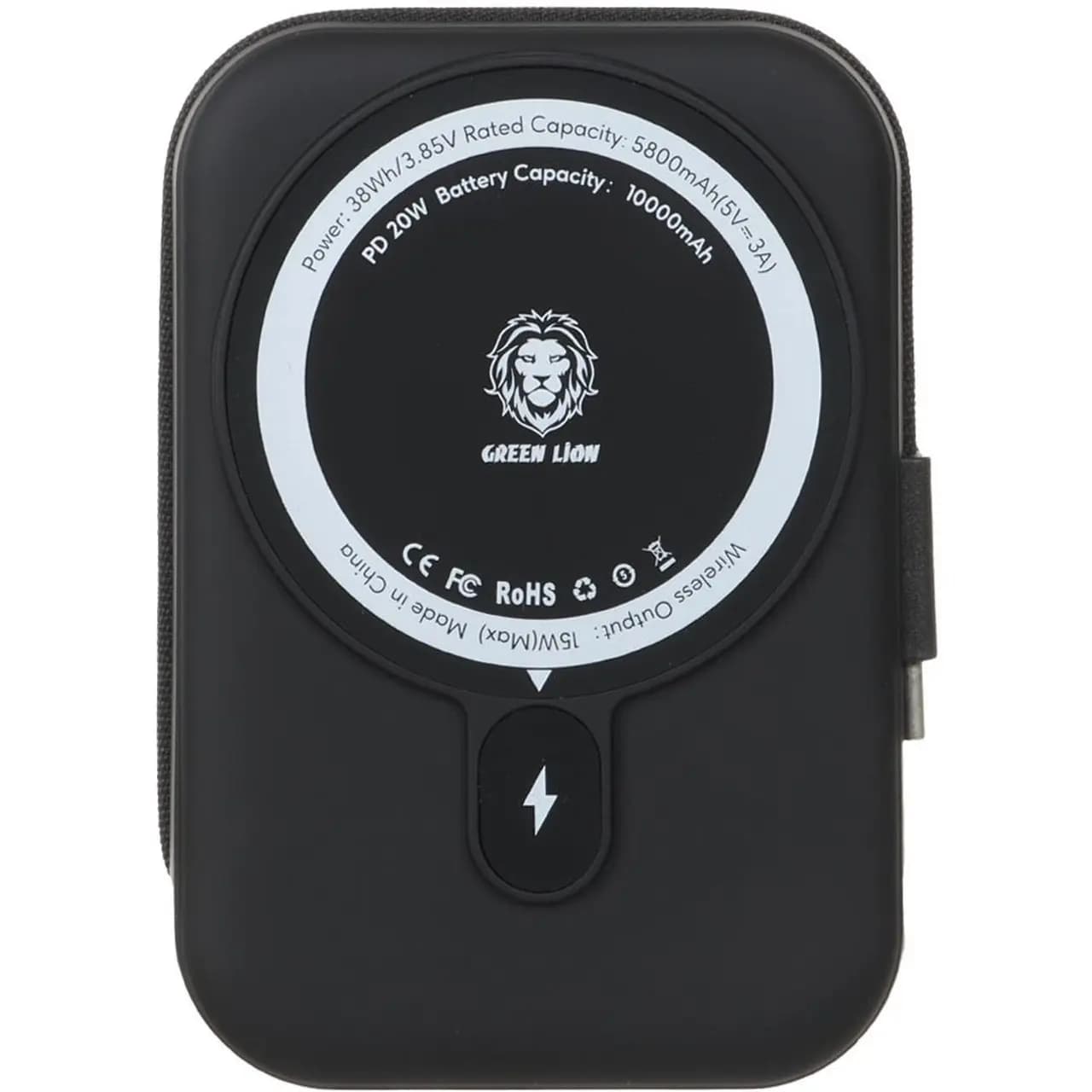 پاوربانک وایرلس PD و فست شارژ Green Lion 20W 5000mAh مدل Magno Wallet GNMGWLT5KBK – مشکی (گارانتی 6 ماهه شرکتی) — تصویر ۱۰