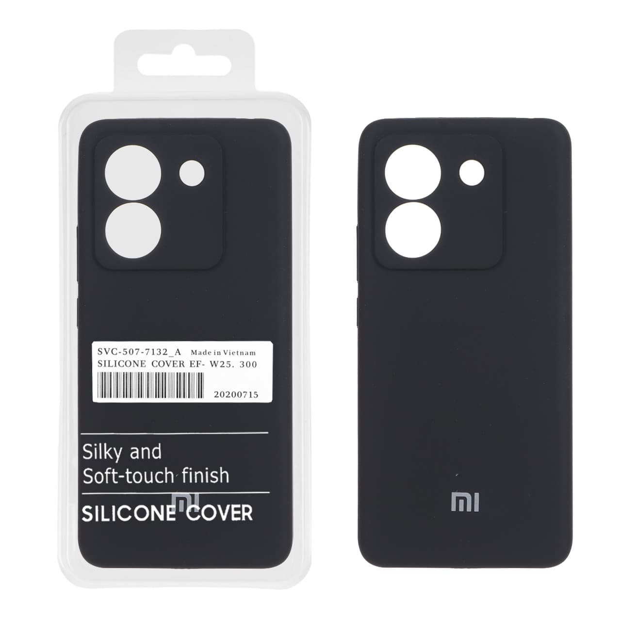 قاب سیلیکونی پاک کنی اورجینال درجه یک Xiaomi Poco M7 Pro 5G – مشکی (پک دار)